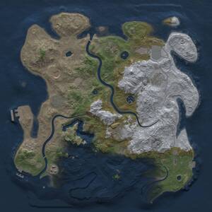 Thumbnail Rust Map: Procedural Map, Size: 4000, Seed: 21725, 15 Monuments