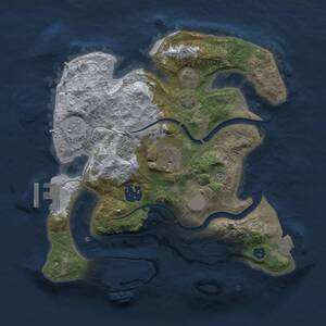 Thumbnail Rust Map: Procedural Map, Size: 2700, Seed: 1788004914, 9 Monuments