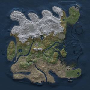 Thumbnail Rust Map: Procedural Map, Size: 3500, Seed: 661205967, 13 Monuments