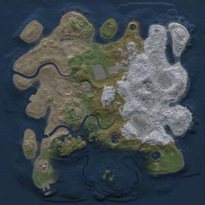 Thumbnail Rust Map: Procedural Map, Size: 3500, Seed: 832089036, 14 Monuments