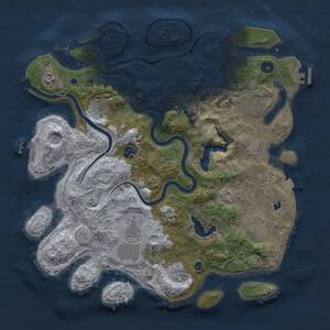 Thumbnail Rust Map: Procedural Map, Size: 4000, Seed: 647220623, 16 Monuments