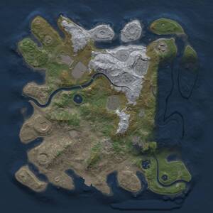 Thumbnail Rust Map: Procedural Map, Size: 3500, Seed: 180019266, 12 Monuments
