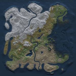 Thumbnail Rust Map: Procedural Map, Size: 4250, Seed: 274786405, 16 Monuments