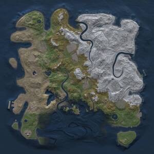 Thumbnail Rust Map: Procedural Map, Size: 4000, Seed: 1066736906, 15 Monuments