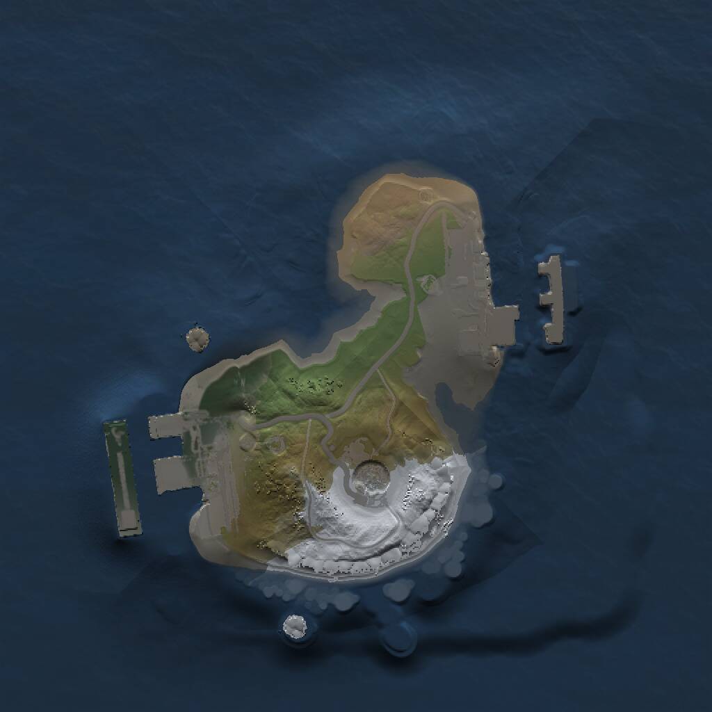 Rust Map: Procedural Map, Size: 1250, Seed: 9, 6 Monuments