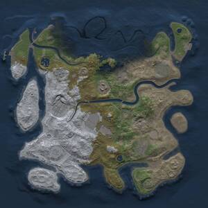 Thumbnail Rust Map: Procedural Map, Size: 3500, Seed: 394817, 16 Monuments
