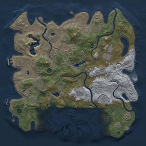 Thumbnail Rust Map: Procedural Map, Size: 4500, Seed: 1683482379, 16 Monuments