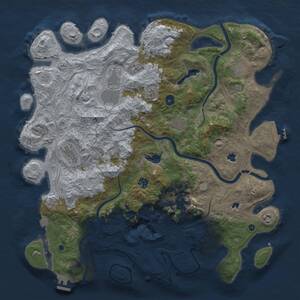 Thumbnail Rust Map: Procedural Map, Size: 4500, Seed: 1549209987, 15 Monuments