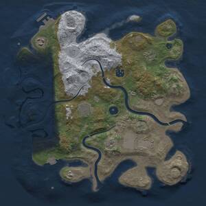 Thumbnail Rust Map: Procedural Map, Size: 3500, Seed: 938574951, 11 Monuments
