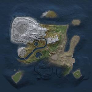 Thumbnail Rust Map: Procedural Map, Size: 2200, Seed: 793169445, 4 Monuments