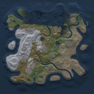 Thumbnail Rust Map: Procedural Map, Size: 3500, Seed: 21370622, 16 Monuments