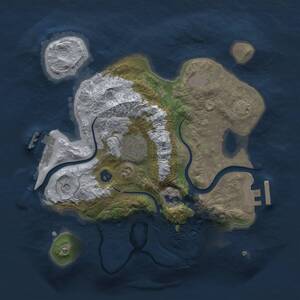 Thumbnail Rust Map: Procedural Map, Size: 2500, Seed: 756622340, 7 Monuments