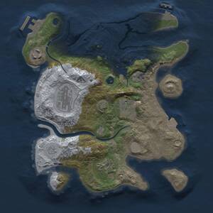 Thumbnail Rust Map: Procedural Map, Size: 2750, Seed: 1950392543, 10 Monuments
