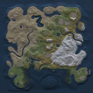 Thumbnail Rust Map: Procedural Map, Size: 4000, Seed: 1607947881, 16 Monuments