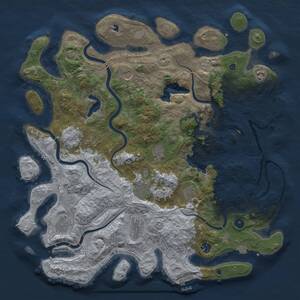 Thumbnail Rust Map: Procedural Map, Size: 4500, Seed: 1544742747, 16 Monuments
