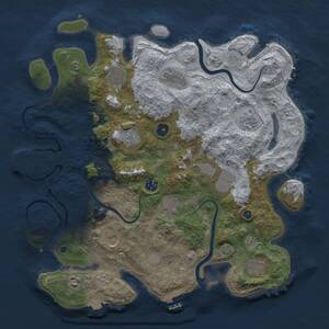 Thumbnail Rust Map: Procedural Map, Size: 3950, Seed: 20260830, 17 Monuments