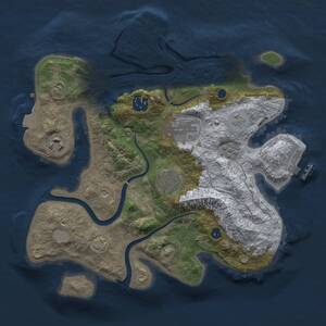 Thumbnail Rust Map: Procedural Map, Size: 3000, Seed: 19829, 11 Monuments