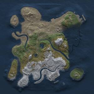 Thumbnail Rust Map: Procedural Map, Size: 3000, Seed: 26868, 10 Monuments