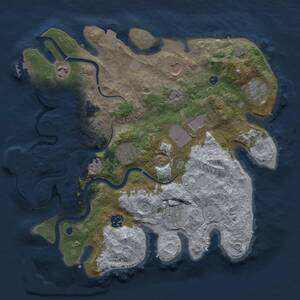 Thumbnail Rust Map: Procedural Map, Size: 3500, Seed: 1884784352, 16 Monuments