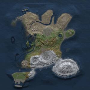Thumbnail Rust Map: Procedural Map, Size: 2500, Seed: 1928080877, 8 Monuments