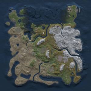Thumbnail Rust Map: Procedural Map, Size: 4000, Seed: 738806944, 15 Monuments