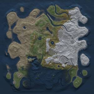 Thumbnail Rust Map: Procedural Map, Size: 4000, Seed: 1867250313, 14 Monuments