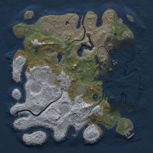 Thumbnail Rust Map: Procedural Map, Size: 4000, Seed: 2845156, 15 Monuments
