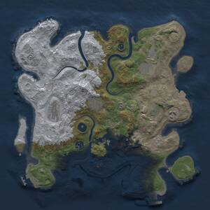 Thumbnail Rust Map: Procedural Map, Size: 3500, Seed: 2031594221, 14 Monuments