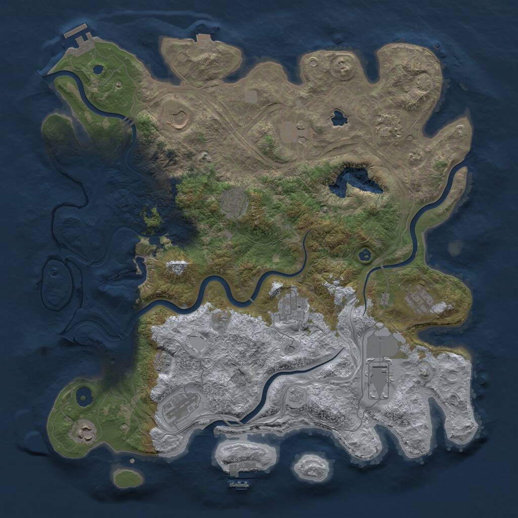 Rust Map: Procedural Map, Size: 4250, Seed: 1681355594, 16 Monuments