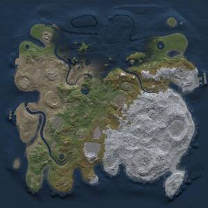 Thumbnail Rust Map: Procedural Map, Size: 3800, Seed: 99999, 16 Monuments