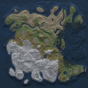 Thumbnail Rust Map: Procedural Map, Size: 4000, Seed: 124813835, 16 Monuments