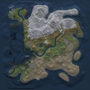 Thumbnail Rust Map: Procedural Map, Size: 3500, Seed: 1412560856, 14 Monuments