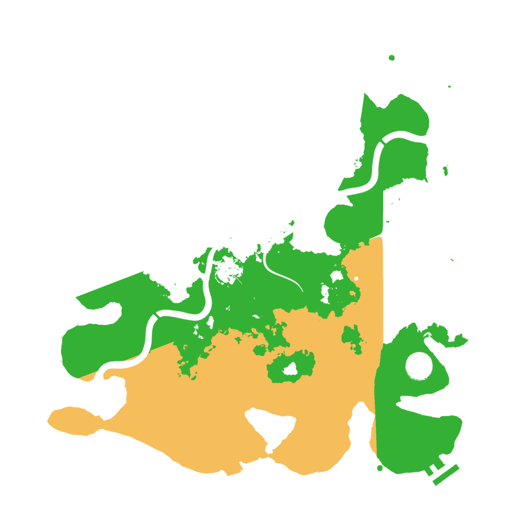 Biome Rust Map: Procedural Map, Size: 3500, Seed: 12848