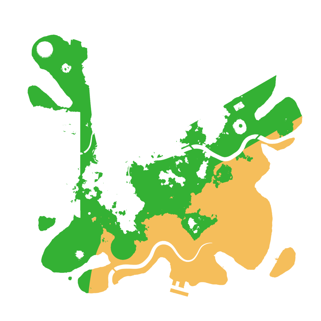Biome Rust Map: Procedural Map, Size: 3500, Seed: 488100