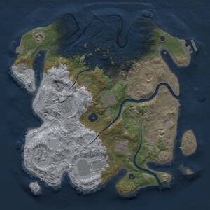 Thumbnail Rust Map: Procedural Map, Size: 3500, Seed: 1682716189, 16 Monuments
