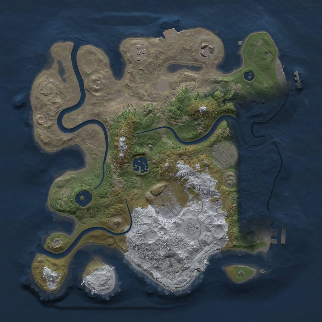 Rust Map: Procedural Map, Size: 3000, Seed: 554180705, 11 Monuments