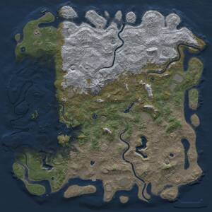 Thumbnail Rust Map: Procedural Map, Size: 6000, Seed: 1258120651, 17 Monuments