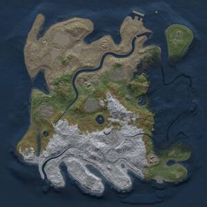 Thumbnail Rust Map: Procedural Map, Size: 3500, Seed: 17839254, 16 Monuments