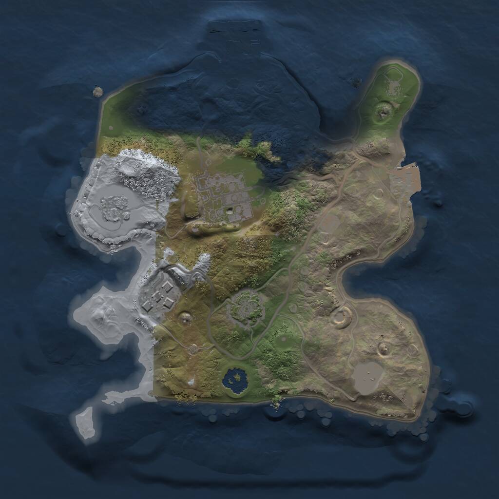 Rust Map: Procedural Map, Size: 2000, Seed: 536540890, 6 Monuments