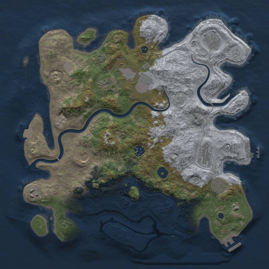 Rust Map: Procedural Map, Size: 3750, Seed: 367541, 15 Monuments
