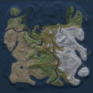 Thumbnail Rust Map: Procedural Map, Size: 4000, Seed: 486315618, 14 Monuments