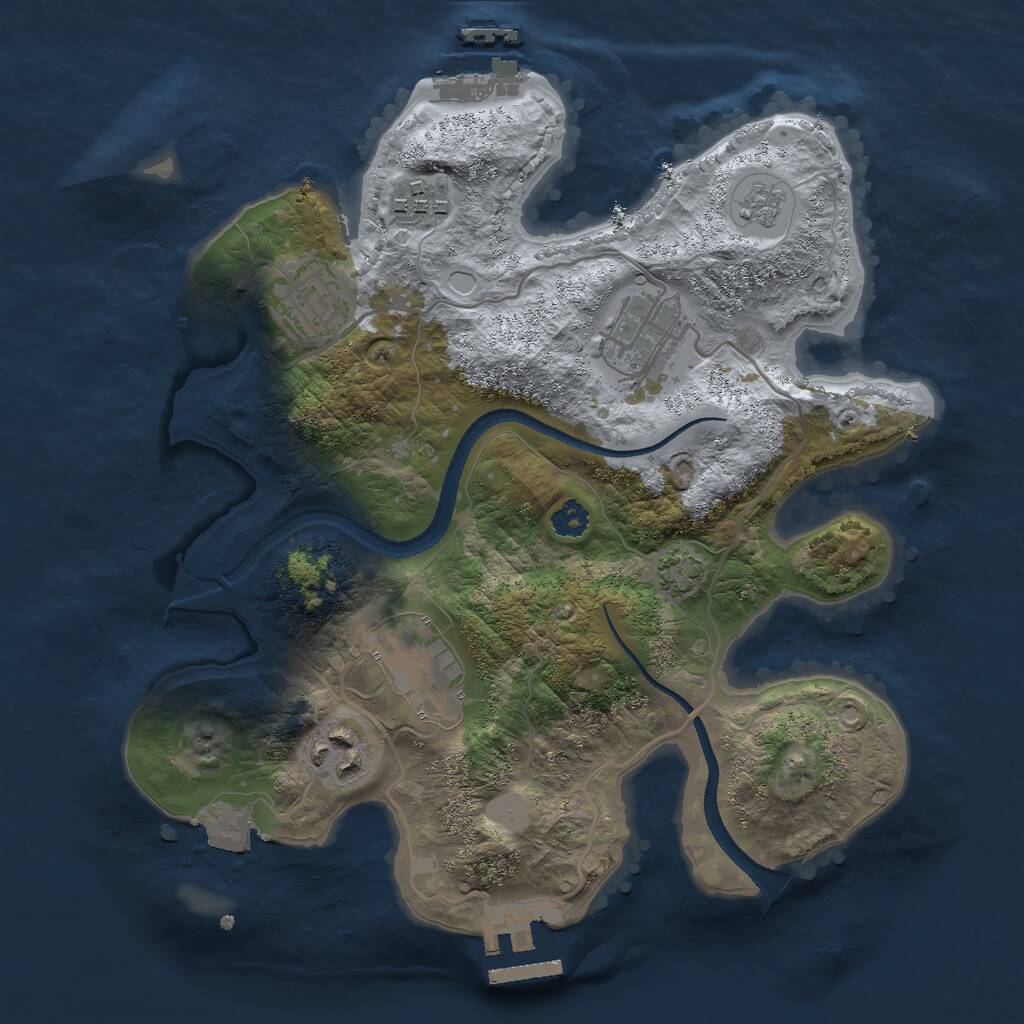 Rust Map: Procedural Map, Size: 2800, Seed: 8492026, 10 Monuments