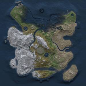 Thumbnail Rust Map: Procedural Map, Size: 3000, Seed: 10621, 12 Monuments