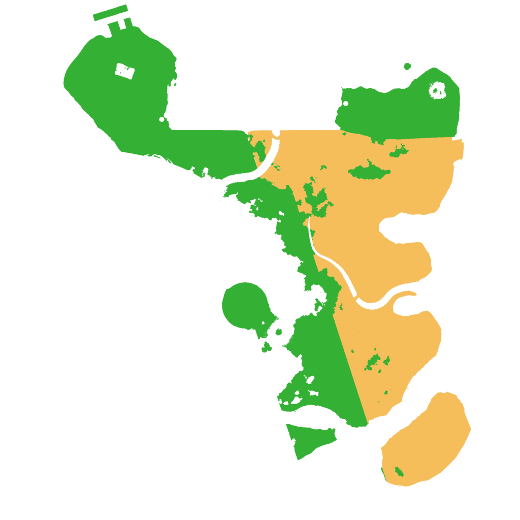 Biome Rust Map: Procedural Map, Size: 3000, Seed: 10621