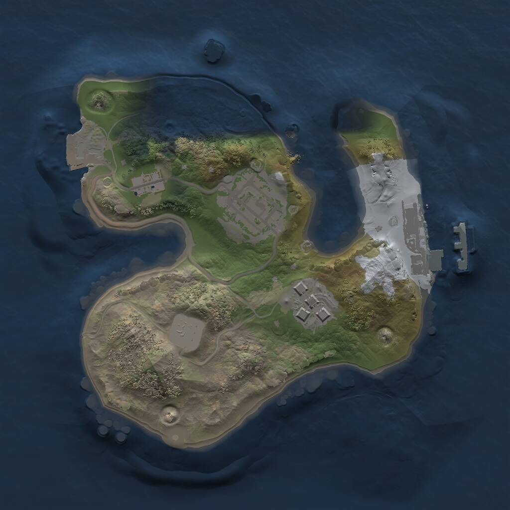 Rust Map: Procedural Map, Size: 1666, Seed: 69977520, 4 Monuments