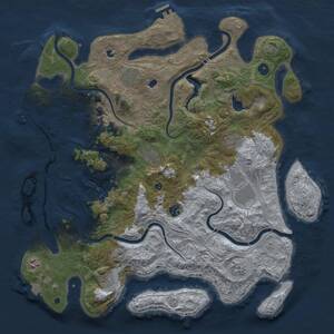 Thumbnail Rust Map: Procedural Map, Size: 4500, Seed: 1723274626, 15 Monuments