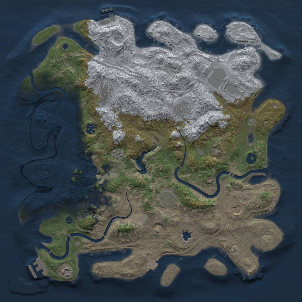 Rust Map: Procedural Map, Size: 4250, Seed: 1573336744, 16 Monuments