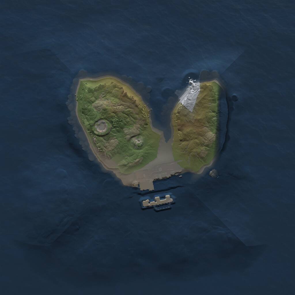 Rust Map: Procedural Map, Size: 1500, Seed: 4242, 2 Monuments