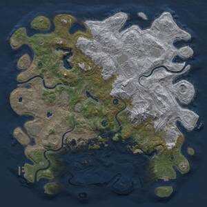 Thumbnail Rust Map: Procedural Map, Size: 5000, Seed: 2066625694, 17 Monuments