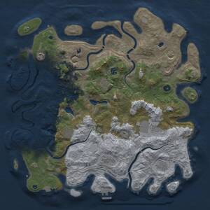 Thumbnail Rust Map: Procedural Map, Size: 4500, Seed: 799612, 15 Monuments